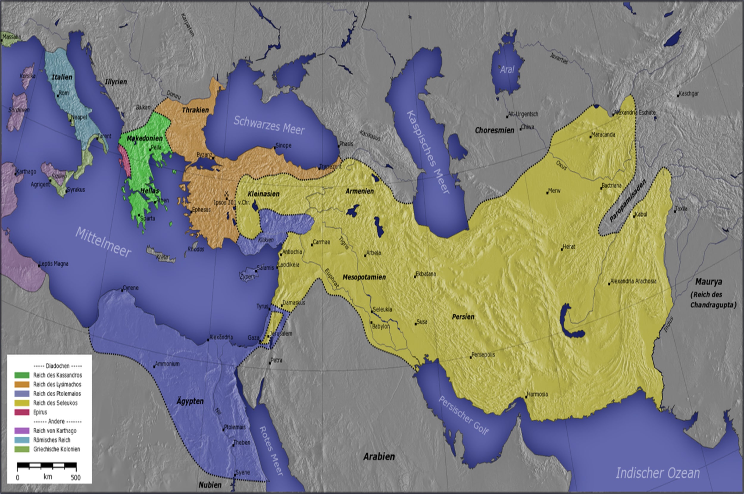 نقشه‌ی ایران باستان در زمان سلوکیان